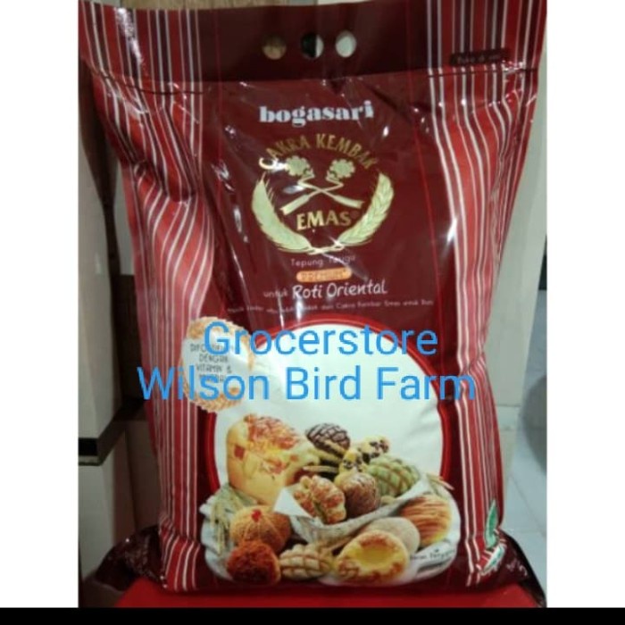 

cs777vv Tepung Terigu Roti Oriental Cakra Kembar Emas 5 Kg Da01D100