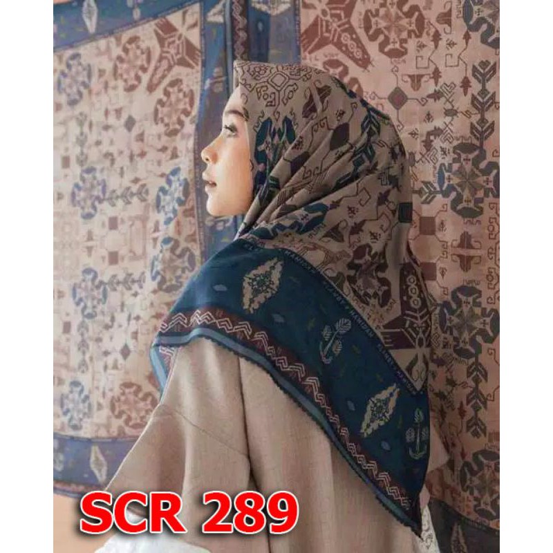 Scarf Hijab Segi Empat Jilbab Square Motif Terbaru Bahan Voal Part 1