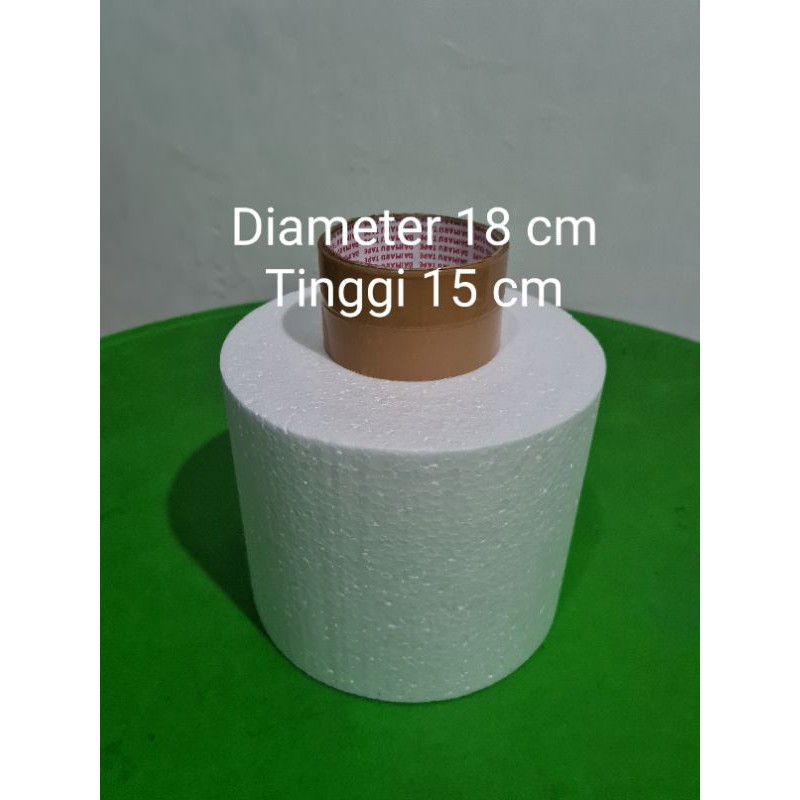 Bulat Diameter 18cm (Kotak 18x18cm) Tinggi 16-20cm Dummy Cake Styrofoam Gabus Kue