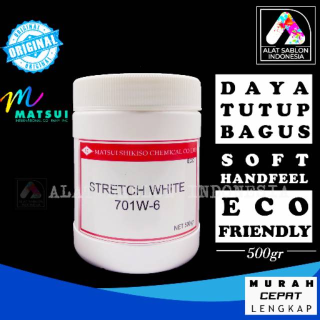 TINTA SABLON RUBBER  MATSUI  STRETCH WHITE 500GR Shopee 