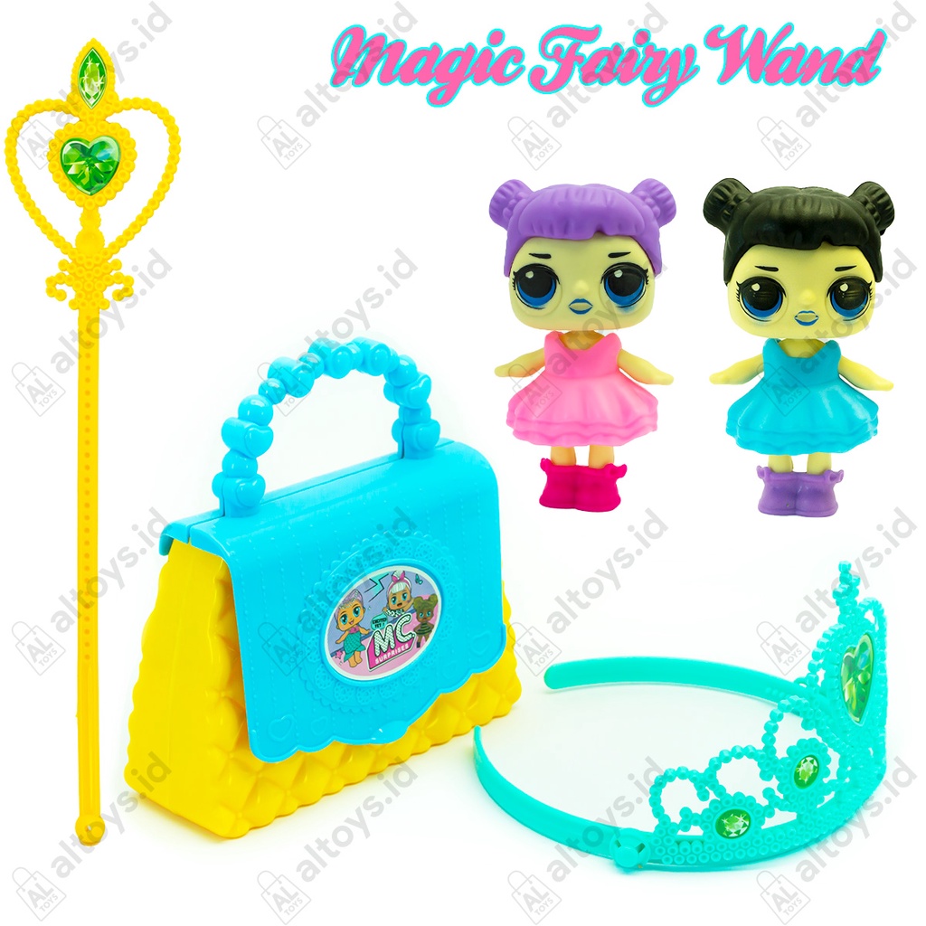 Mainan Tongkat Peri Boneka Tas Bando Lucu set / Magic Fairy Wand Toy Playset M040 / MO41