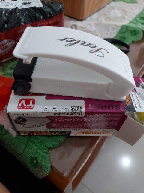 Plastik Sealer Mini Bungkus Hand Sealer Perekat Plastik Alkaline Press Vacuum Udara Snack Makanan