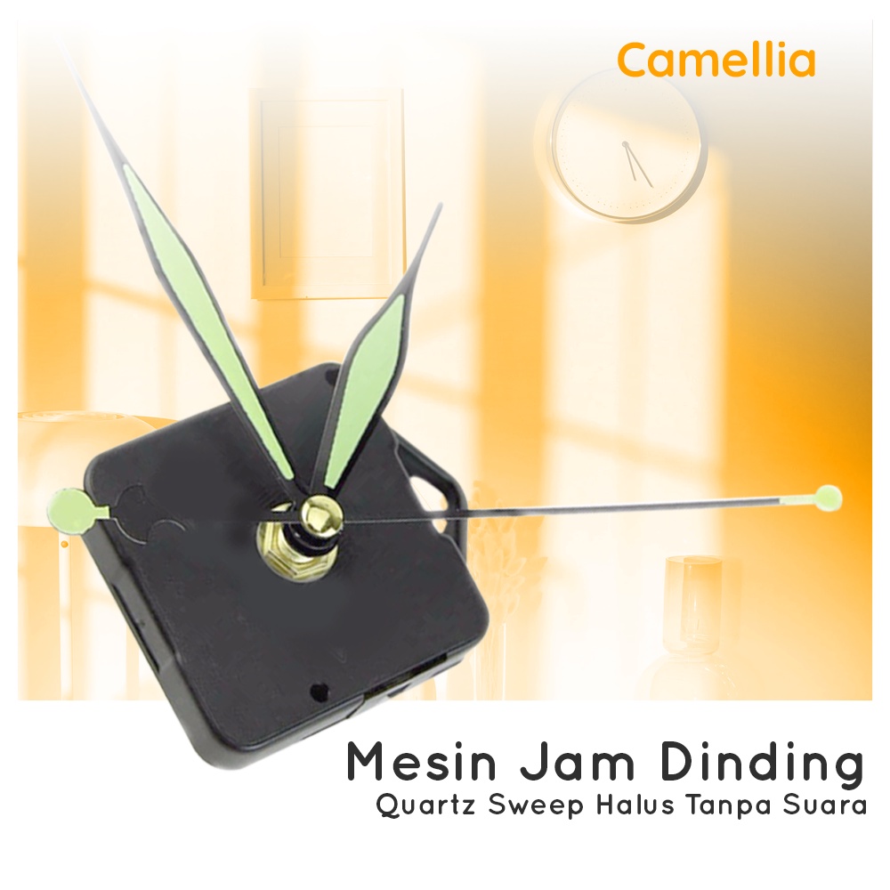 Mesin Jam Dinding Quartz Sweep Halus Tanpa Suara Jam DIY Replacement Silent Tidak Berisik