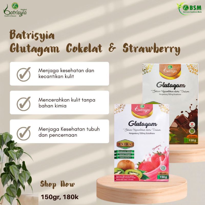 

GLUTAGAM STRAWBERRY & COKELAT