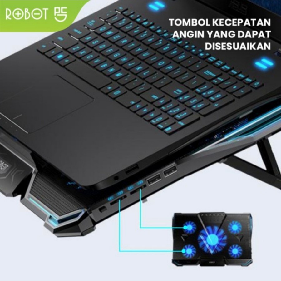 ROBOT RT-LCS03 5 Fans Laptop Cooling Stand