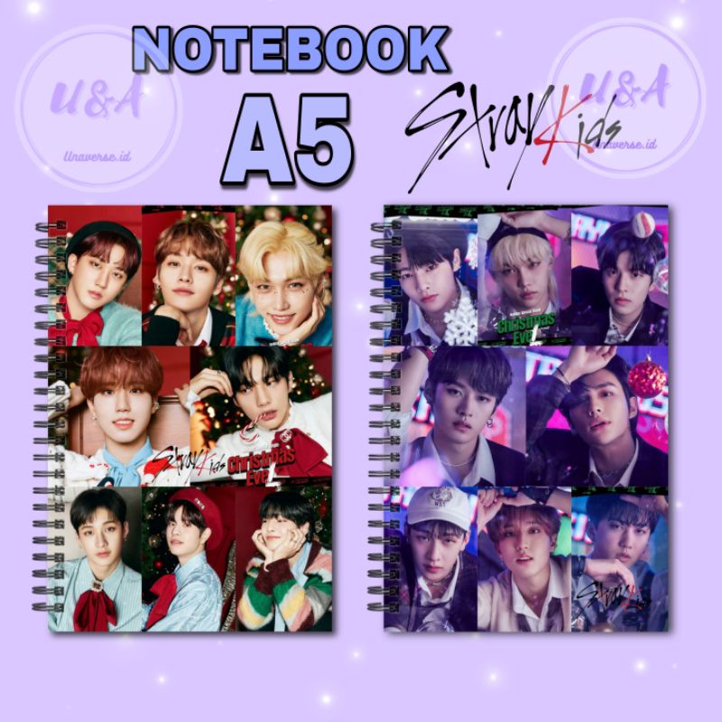 

[COD] NOTEBOOK A5 STRAY KIDS CHRISTMAS EVE Felix Hyunjin Bangchan Murah