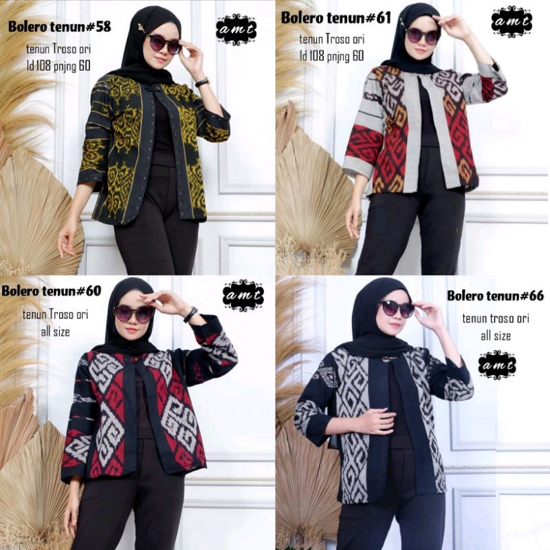 Outer wanita outer kerja blazer etnik