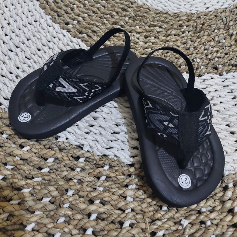 Sandal Jepit Anak Tali Karet Webbing Motif