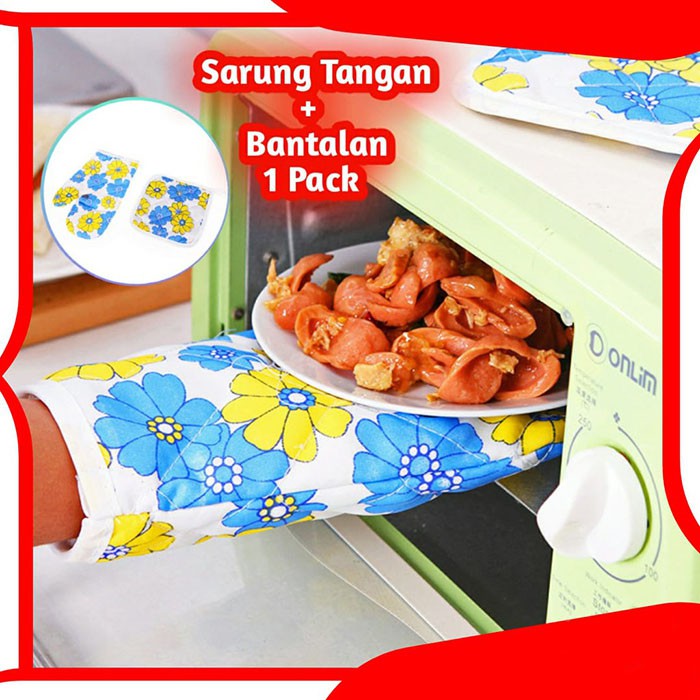 Sarung Tangan Cempal set Anti Panas untuk Dapur