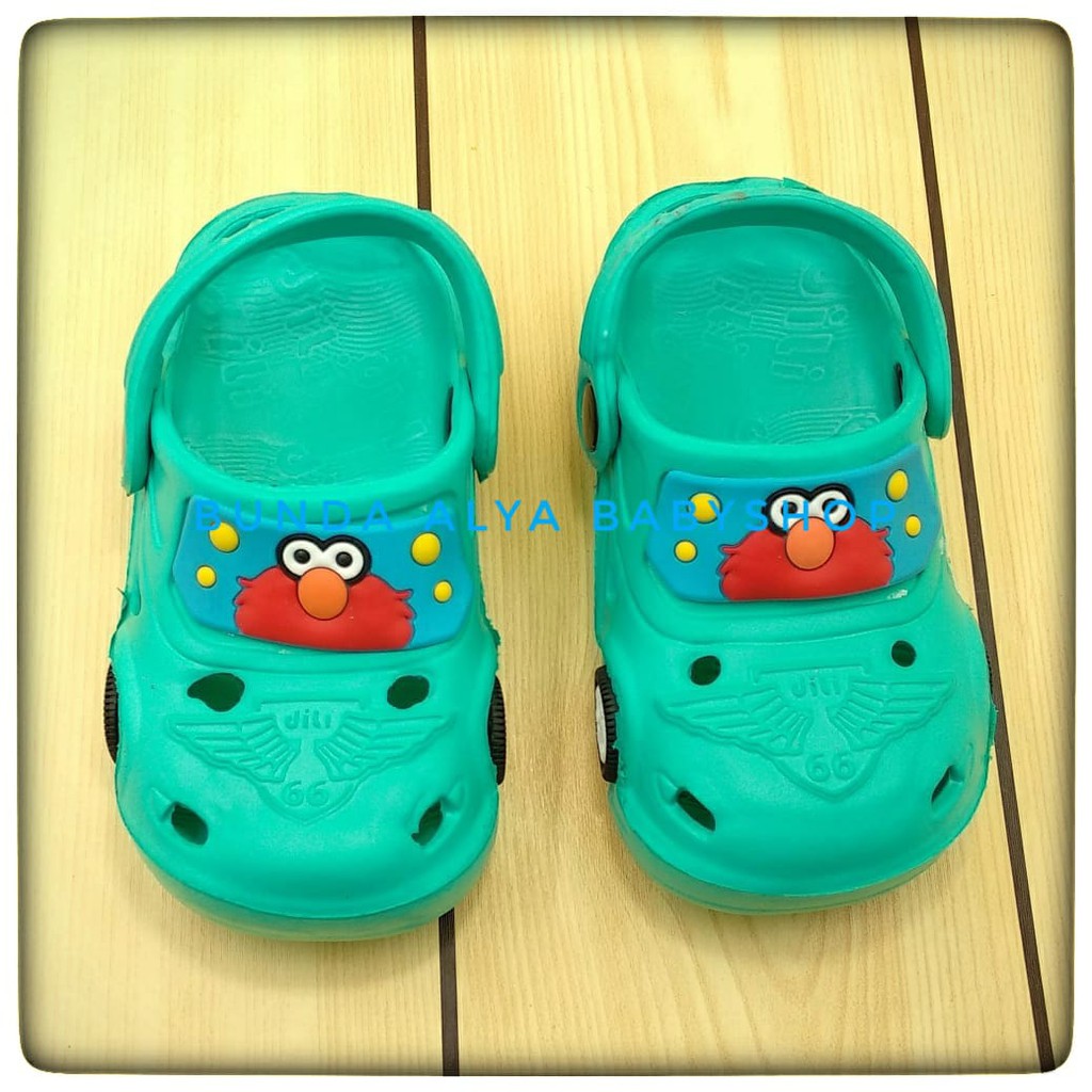 Sendal Anak Laki Laki Usia 1 2 Tahun Size 20 - 24 Karet Anti Licin HIJAU - Sepatu Sandal Anak Motif Kartun Karet Anti LIcin Sendal Sehari Hari Anak