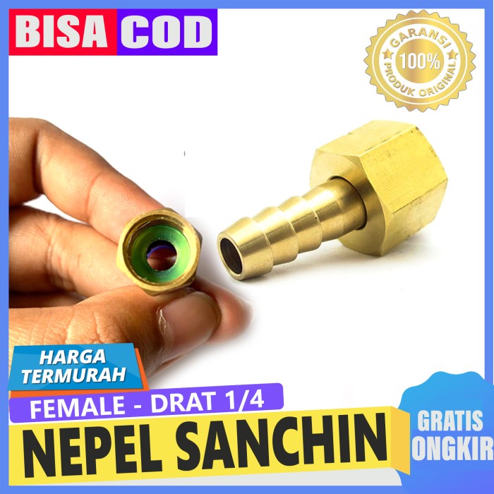 Nepel Sanchin - Nepel Female Mur bisa di lepas Ukuran drat 14mm - Kuningan