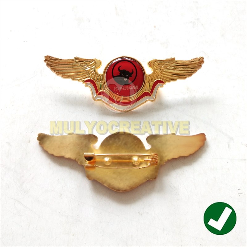 Pin Wing Logo Partai PDIP - Wing Pin Partai PDI Perjuangan