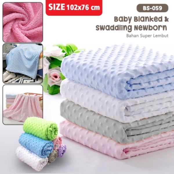Unik Selimut Bayi Baru Lahir Perempuan Laki-Laki 102 x 76cm BS-059 - Pink Murah