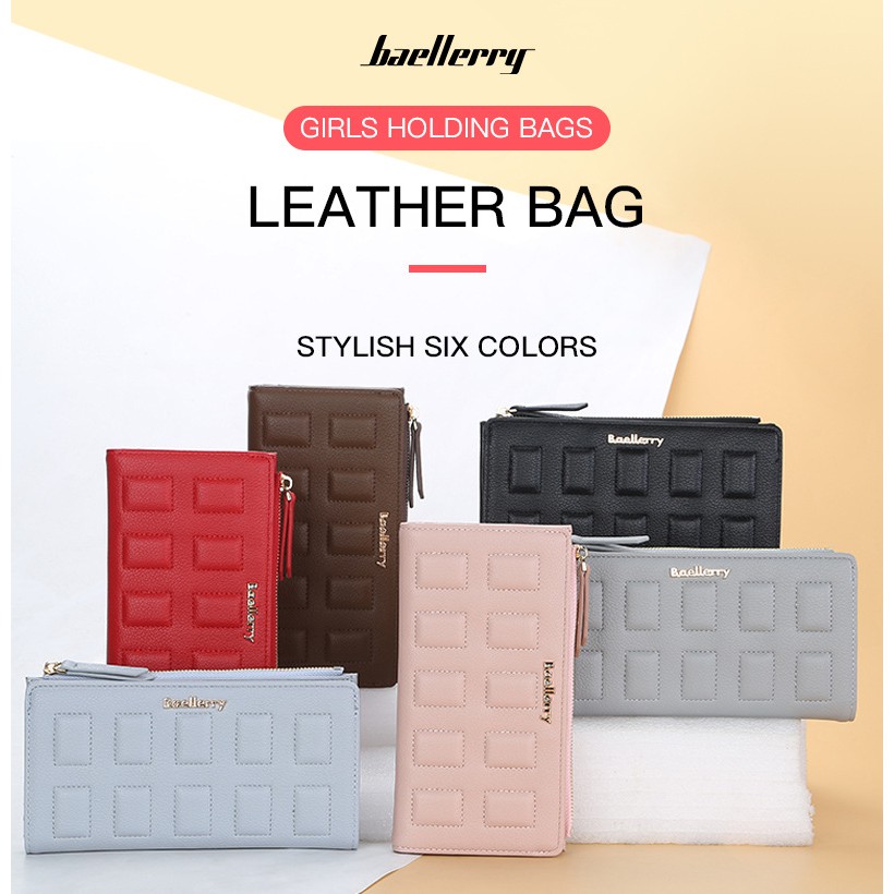 BAELLERRY N1882 Dompet Wanita Panjang Bahan Kulit PU Leather Premium WATCHKITE WKOS