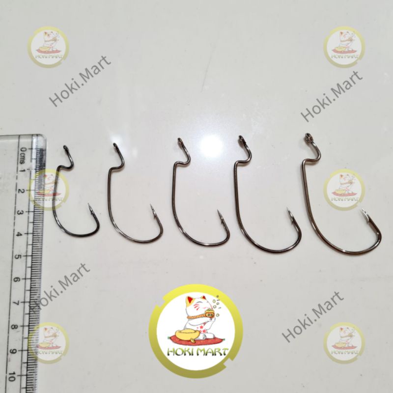 mata pancing worm hook untuk soft lure