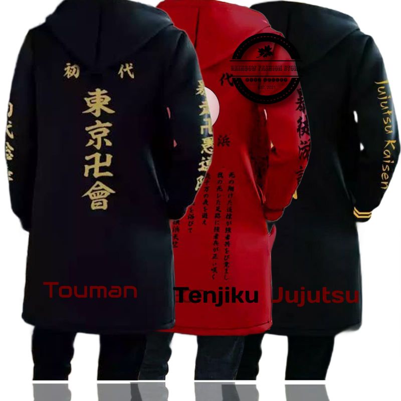 Jaket Jubah Keren Jumbo Sweater Anime Tokyo Revengers Gank Tokyo Manji Touman Cosplay Mikey Hoodie