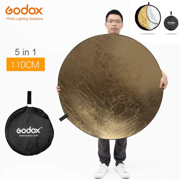Godox Reflektor Reflector Cahaya Studio Foto 5 in 1 110cm - RFT-05