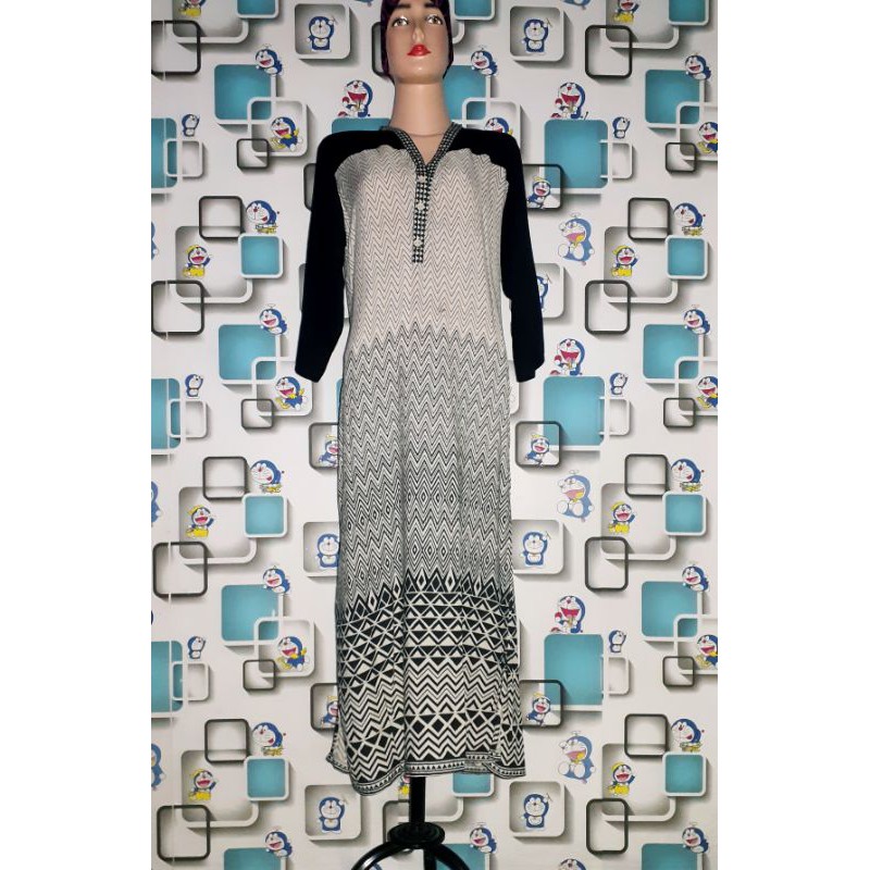 long kurti hitam preloved