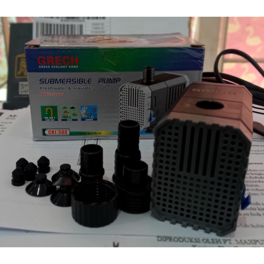 SUNSUN CHJ-500 Mesin Pompa Aquarium Filter Akuarium Kolam Ikan Pompa Celup Dalam Air 7Watt Termurah