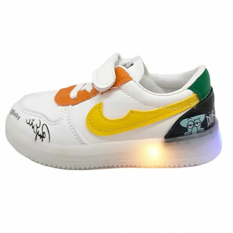 Qeede_Store [COD] Sepatu Anak STARBO Lampu LED Sneakers Anak Laki-Laki Dan Perempuan Import Size 22-27