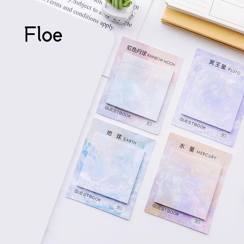 Fl Kertas Memo Sticky Note / Post-It Bentuk Kotak Motif Planet Untuk Pesan