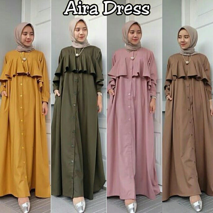 AIRA DRESS - Gamis Balotelli Cape Dada Maxi Mayung balotelly