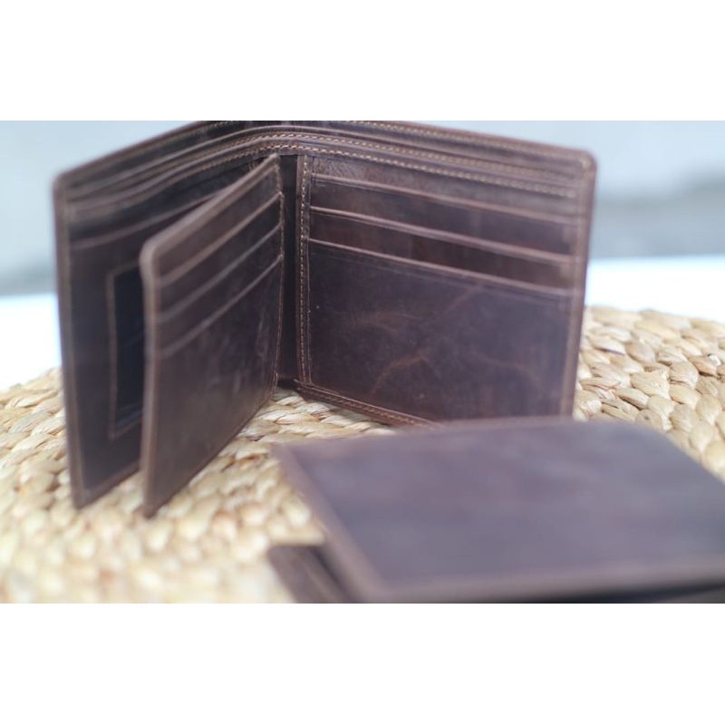 dompet kulit sapi pria crazy horse