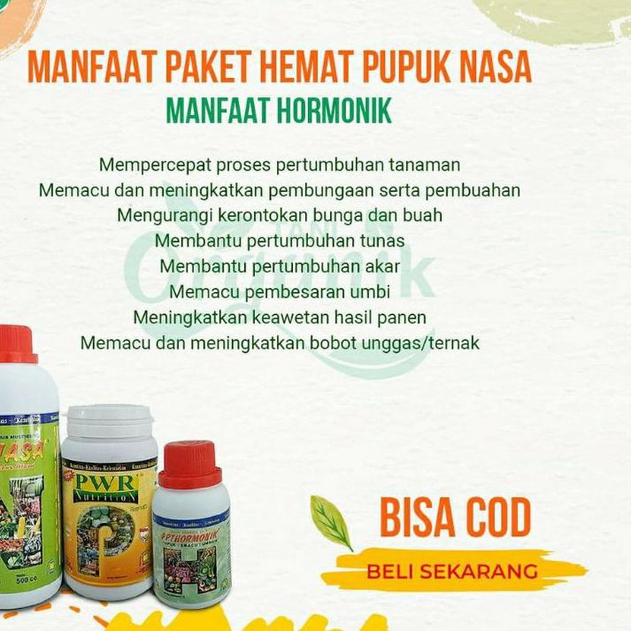 ❉ Paket Pupuk Nasa|Pocnasa|Hormonik|Power Nutrition|Pupuk Pelebat Buah Pupuk Perangsang Buah Nasa ℮