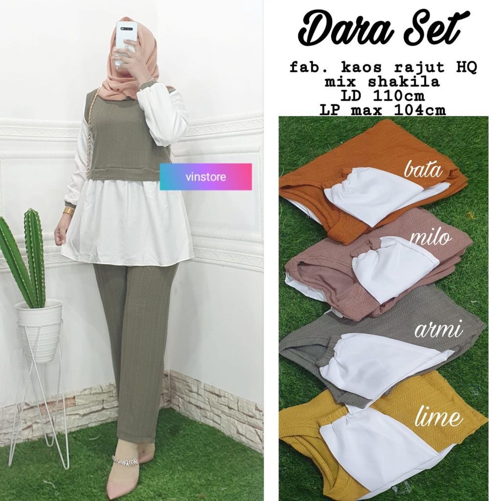 SETELAN CELANA WANITA DARA SET BY VINSTORE SOLO