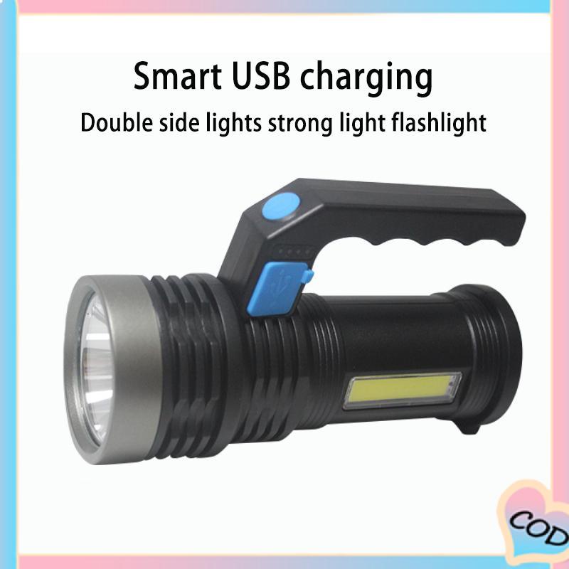 COD❤️ COD Senter LED Super Light Remote Cash + COB 4 Mode Darurat Isi Ulang USB Diperlukan Anti-Air-A.one