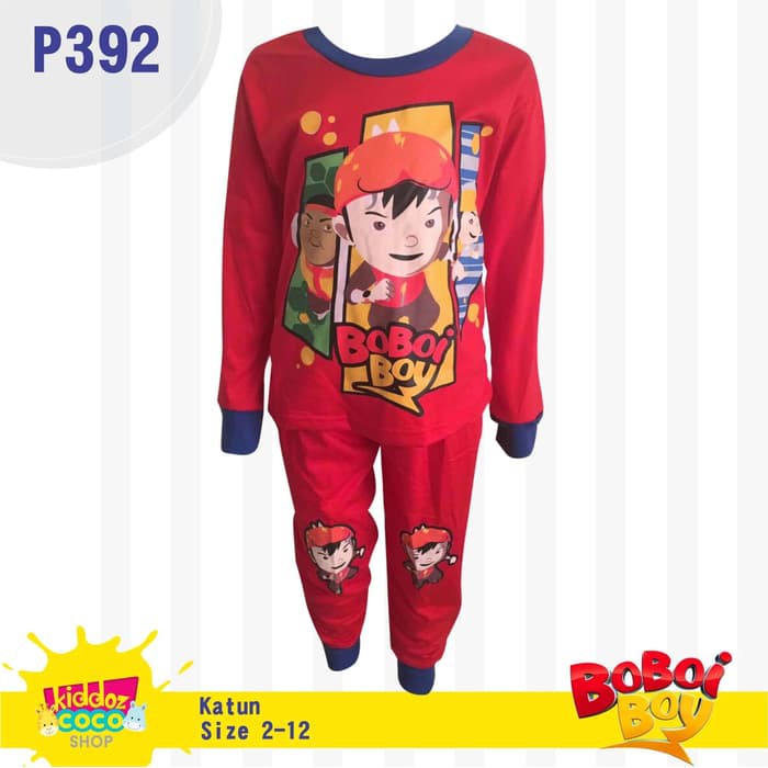 Setelan baju tidur anak laki-laki  Boboiboy  (P392) MURAH
