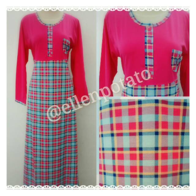 Gamis motif kotak2