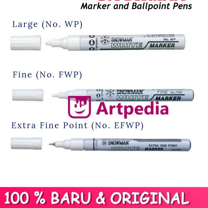 

B5вG Spidol Snowman Paint Marker / spidol putih snowman / White Colour - Snowman White Marker •Palin