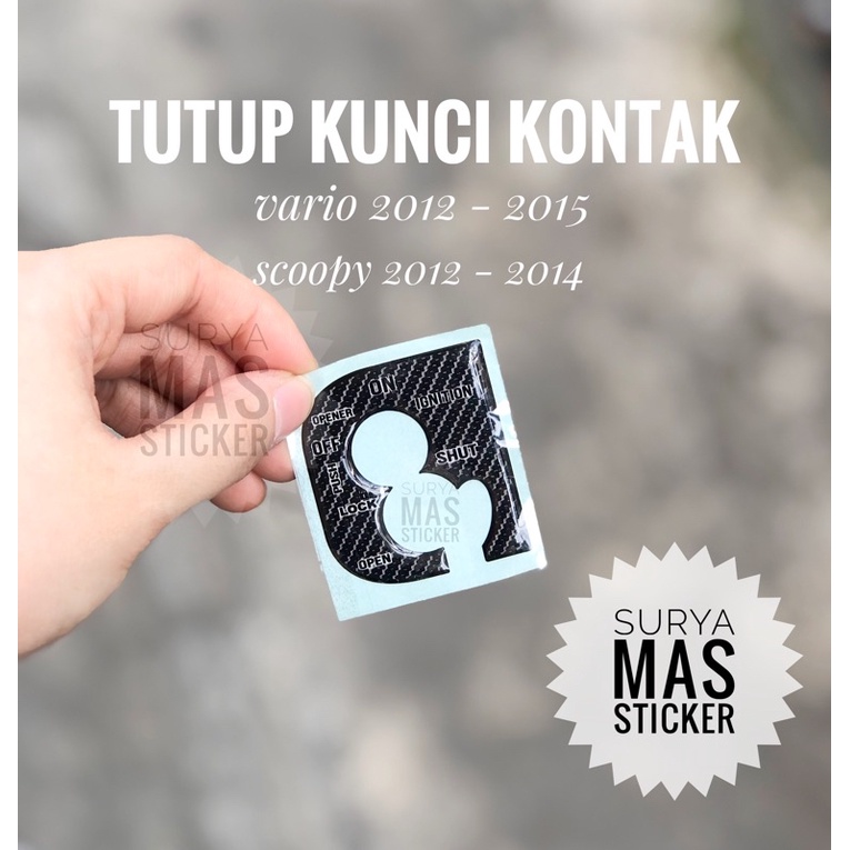 stiker tutup kunci kontak vario 125 old scoopy old timbul