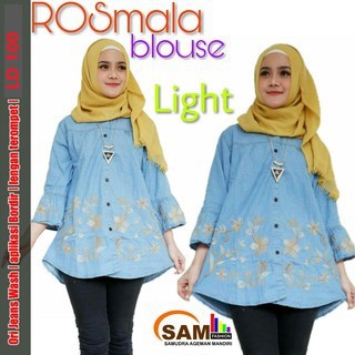 rosmala blouse bordir bunga rayya original HQ