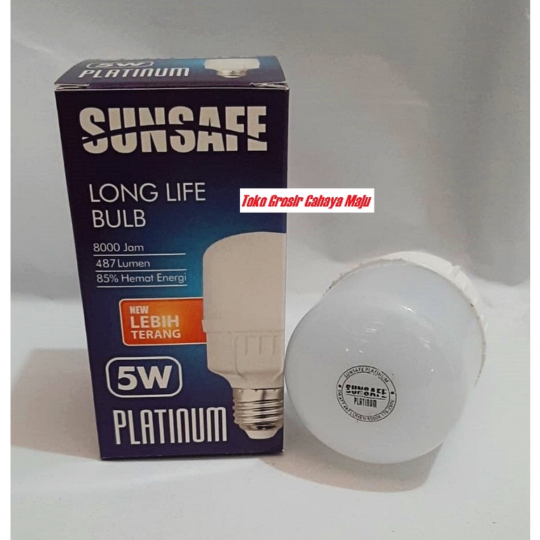 Lampu Bohlam LED 5w 5 watt Tabung Kapsul Capsul Sunsafe