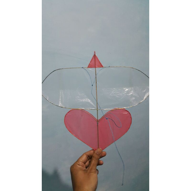 Layangan super mini bentuk love / cinta