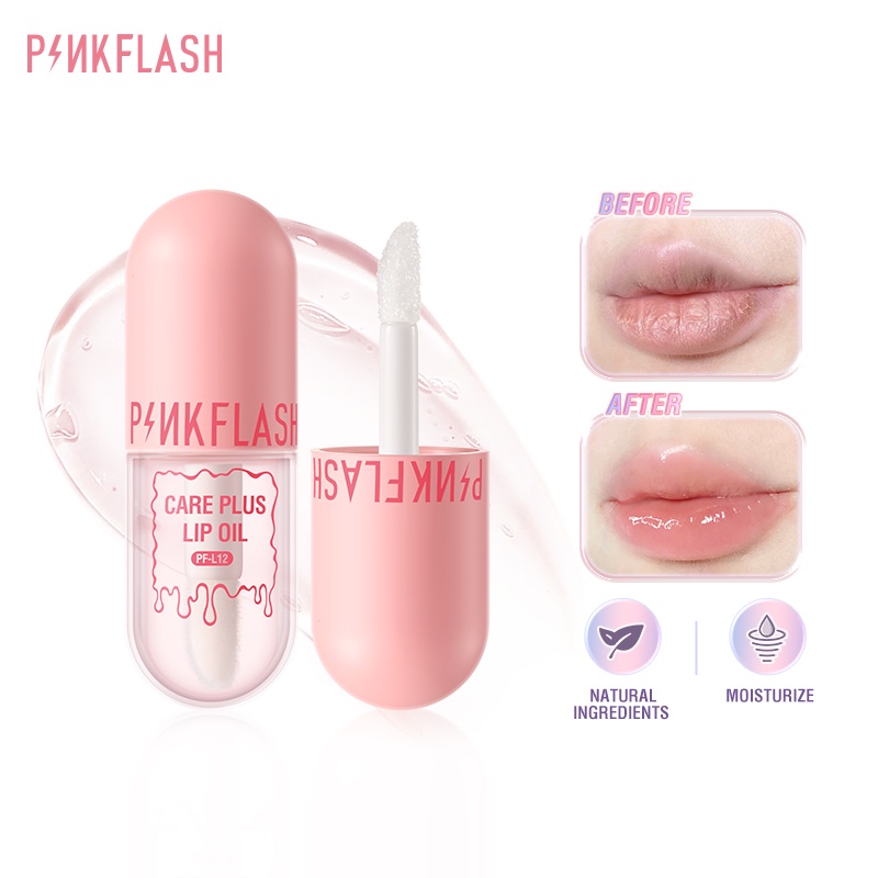 PINKFLASH Natural Lip Oil Lip Balm Lip Gloss Moisturize Repair Nourish Reduce Wrinkles  Waterproof Multi-uses