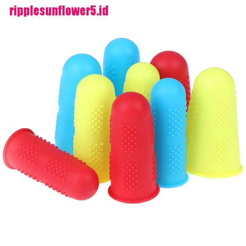 # Kaos T-Shirt Wanita Lengan Pendek Motif Print #3pcs / set Sarung Jari Bahan Silikon Anti slip