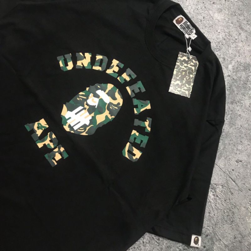 KAOS T-SHIRT BAPE X AAPE UNDEFEATED FULLTAG &amp; LEBEL