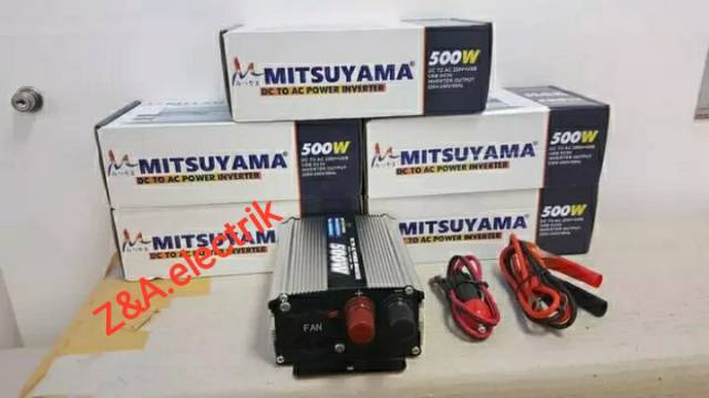 Power Inverter DC to AC 500 Watt 500 Wat Merk Mitsuyama MS-INV500W