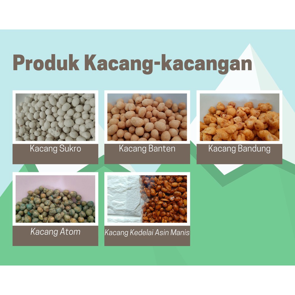 

Berbagai Kacang-kacangan (Sukro/ Atom/ Banten/ Bandung dan Kedelai) 400gr