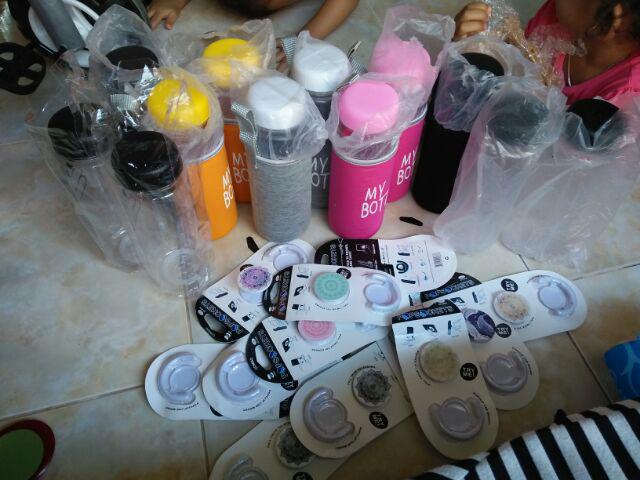 Promo Turun Harga Free New Pouch / Realpic My Bottle Bening + Pouch / Infused Water / Botol Tritan