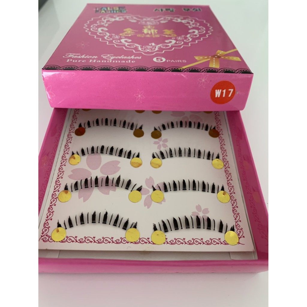 (BOW) Bulu Mata Palsu False Eyelashes Bawah Kotak Pink (W17,W16,W15,W09,505,W11,W05)