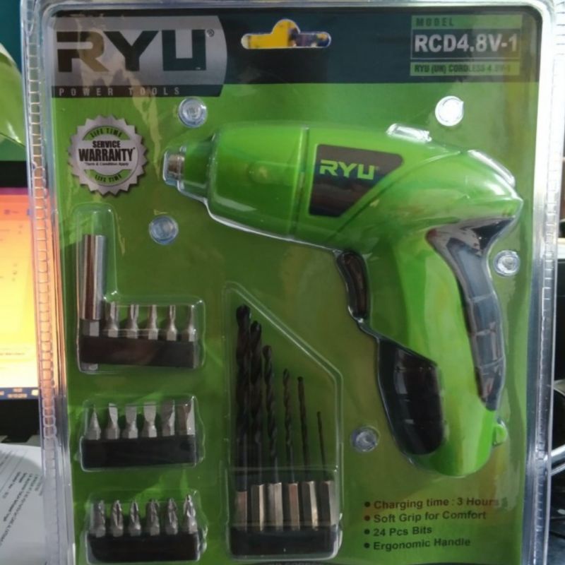 Bor cas baterai RYU RCD4.8V-1//Bor buka pasang baut baterai charger RYU 4.8V
