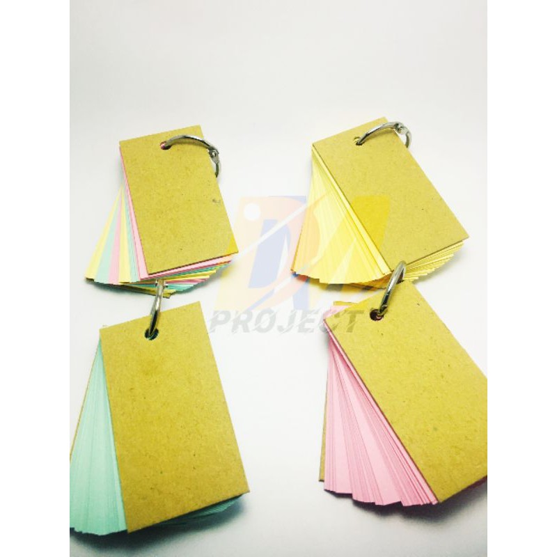 Flash Card Kosong Rainbow Muji Word Card Memo Block  flash note