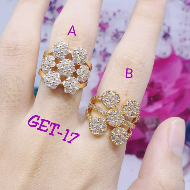 Cincin berlian (GET-17)xuping lapis mas