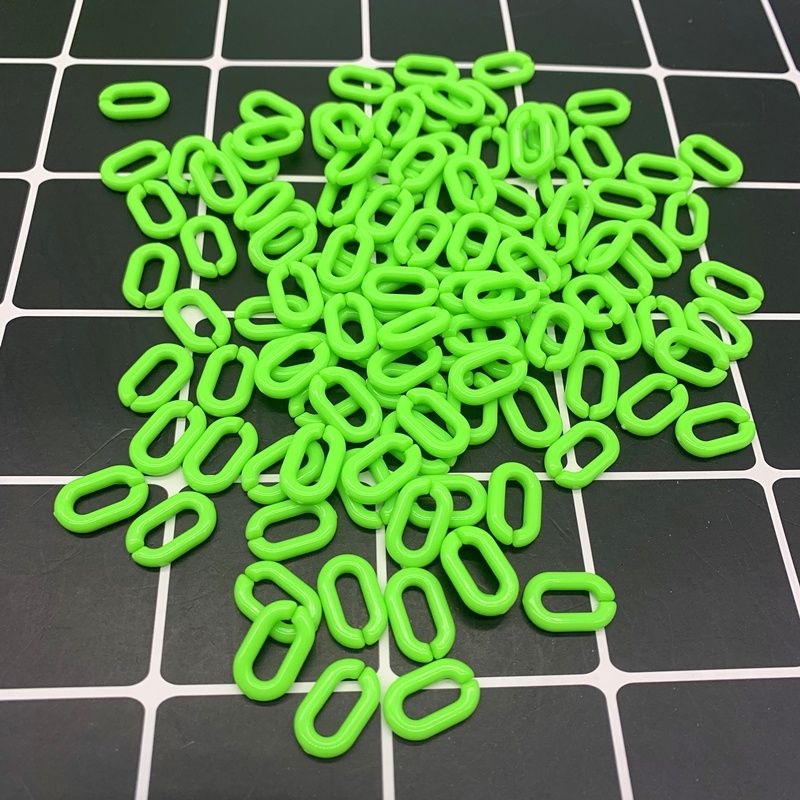 100pcs / Lot Rantai Link Akrilik 15x10mm Warna-Warni Untuk Membuat Perhiasan Kalung / Gelang