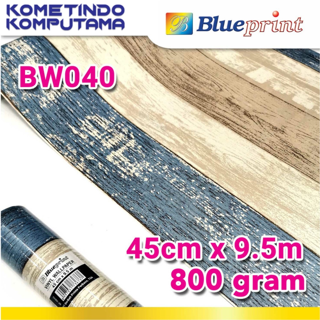 BW040 Wallpaper Sticker Vinyl Dinding BLUEPRINT 45Cm x 9,5M Motif BW040 - Wallpaper Dinding