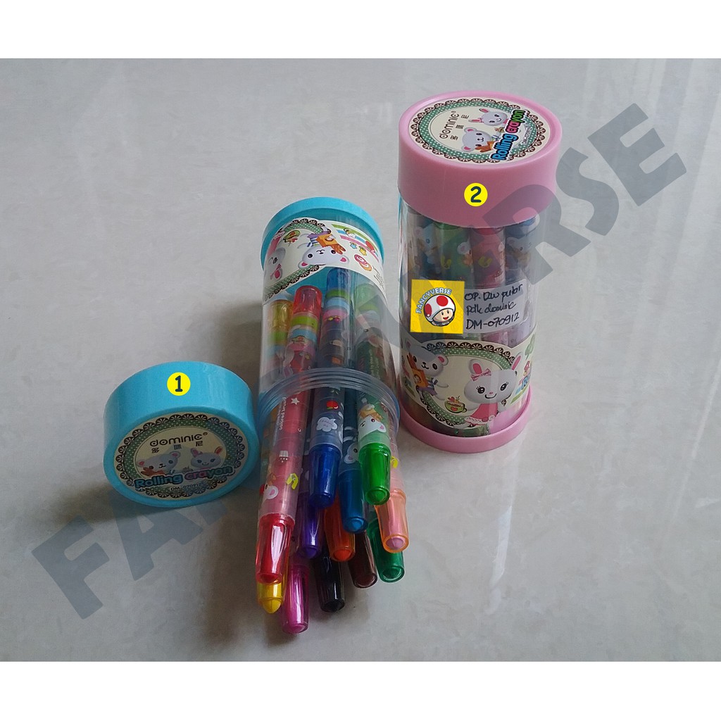 

Crayon 12 Warna Putar Dominic DM-070912 / Oil Pastel Krayon